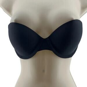 Victoria's Secret Strapless Black Smooth Push Up Bra 32B